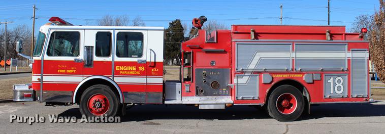 image for item BE9375 1995 Spartan Gladiator fire truck