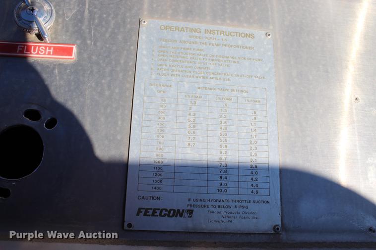 image for item BE9375 1995 Spartan Gladiator fire truck