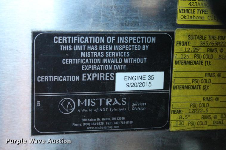 image for item BE9377 2006 American Lafrance Eagle ladder fire truck