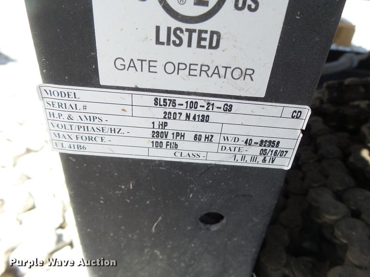 image for item DA9454 (2) Lift Master SL575-100-21-G3 gate openers