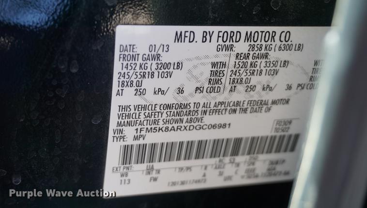 image for item DB0477 2013 Ford Explorer SUV