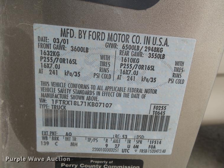 image for item DB7196 2001 Ford F150 SuperCab pickup truck