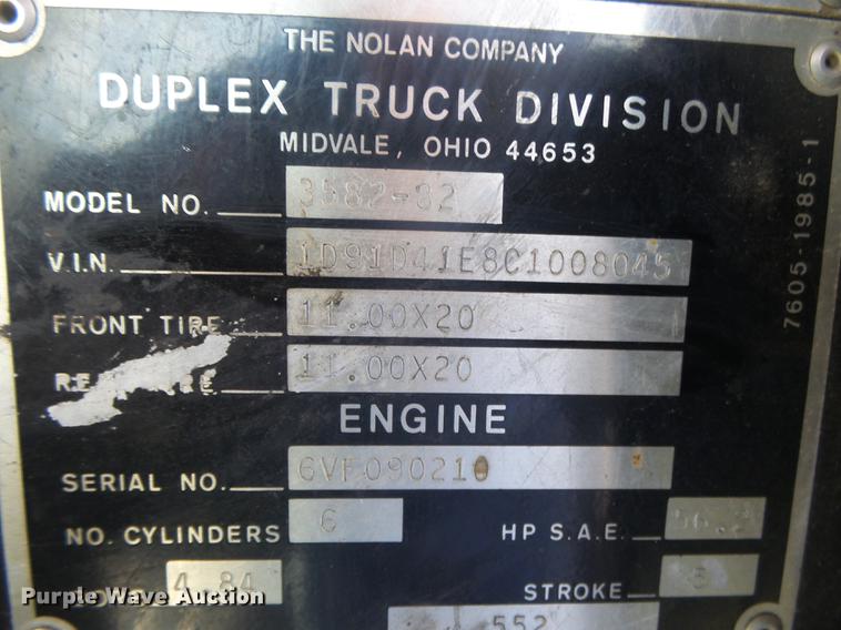 image for item DB7262 1982 Duplex 3582-82 fire truck