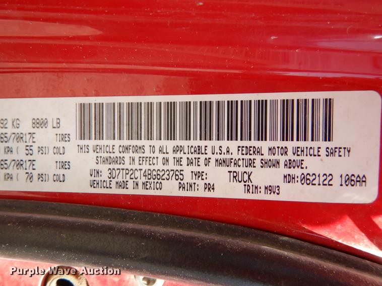 image for item DC0265 2011 Dodge Ram 2500HD SLT Quad Cab pickup truck