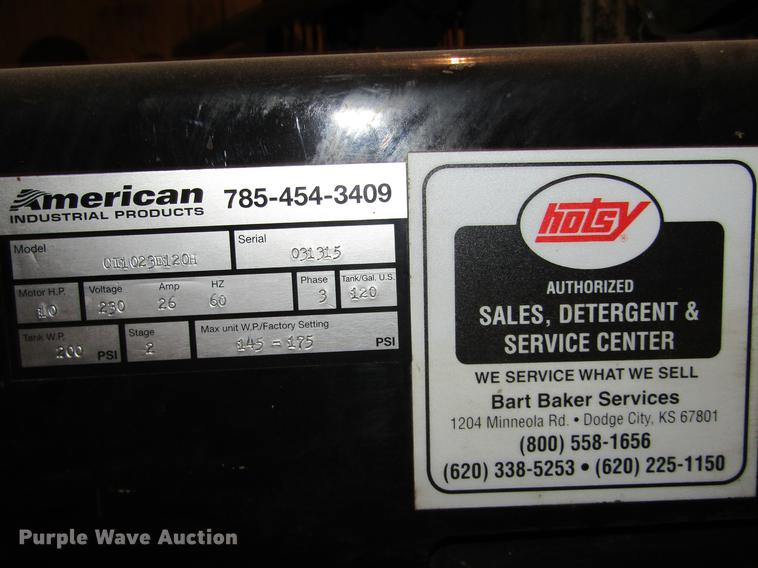 image for item DE6615 American Industrial CI1023E120H air compressor