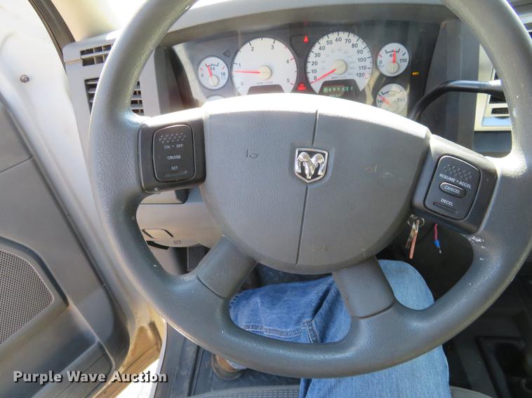 image for item DF9878 2008 Dodge Ram 3500 Quad Cab flatbed pickup truck