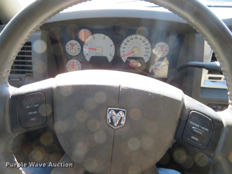 image for item DF9879 2008 Dodge Ram 3500 Quad Cab flatbed pickup truck