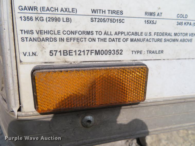 image for item DF9883 2015 Lark United enclosed cargo trailer