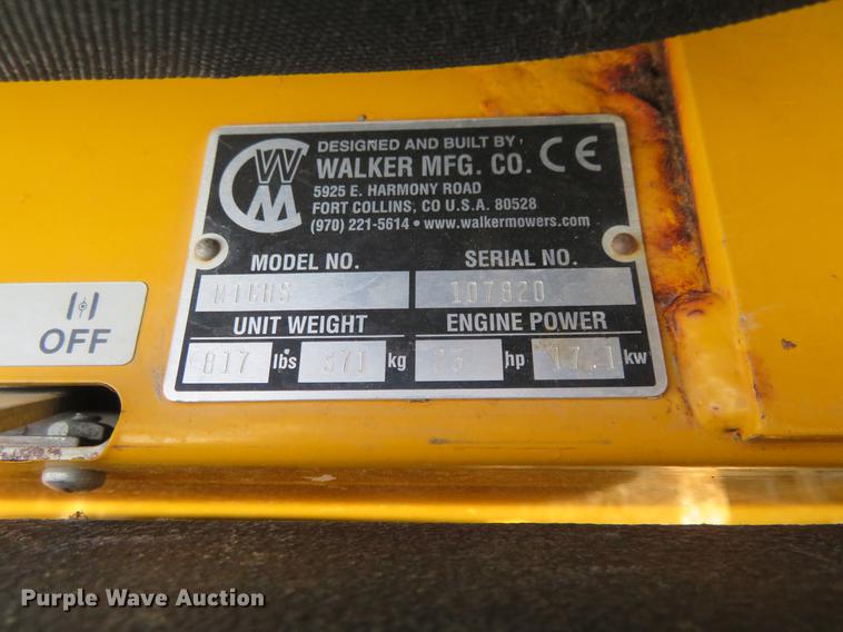 image for item DF9888 Walker MTGHS ZTR lawn mower