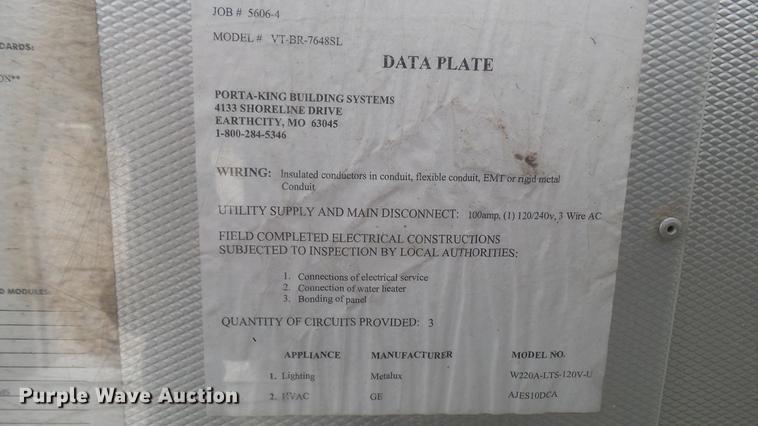 image for item DP9586 (2) Porta-King Building Systems guard shacks