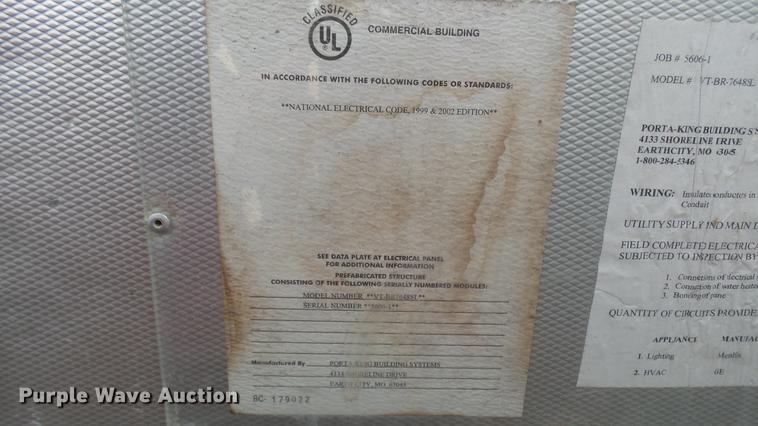 image for item DP9586 (2) Porta-King Building Systems guard shacks