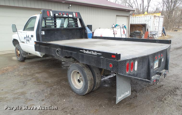 image for item DZ9214 1998 Dodge Ram 3500 flatbed pickup truck