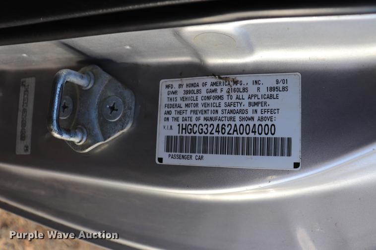 image for item EC9471 2002 Honda Accord