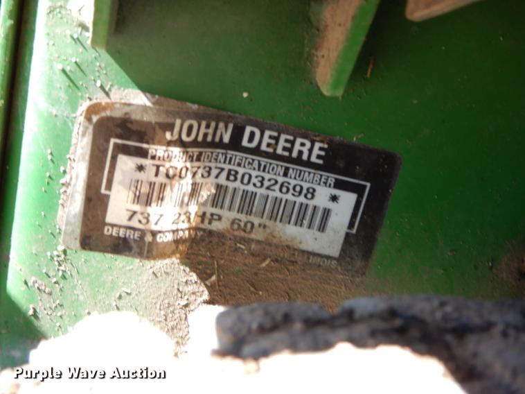 image for item EN9057 John Deere 737 Z-Trak ZTR lawn mower