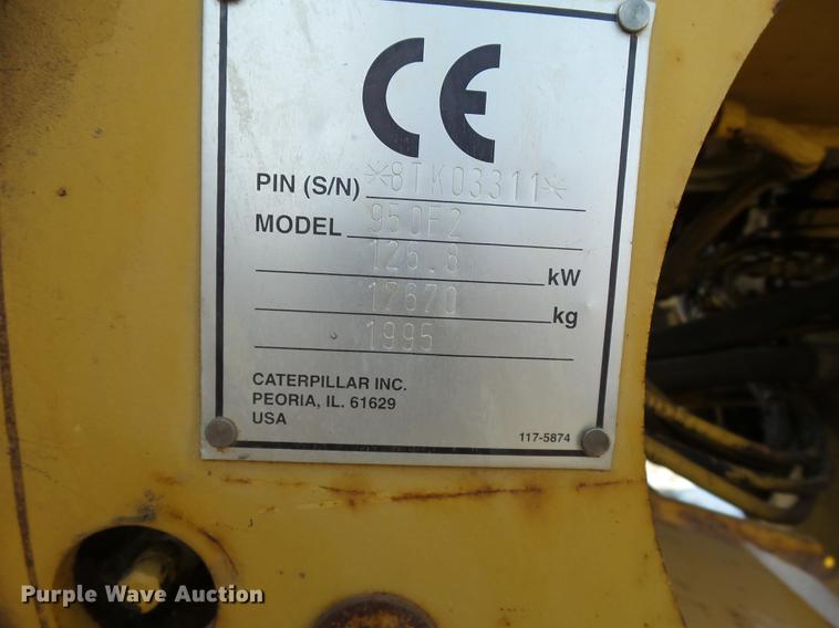 image for item DA3572 1995 Caterpillar 950F2 wheel loader