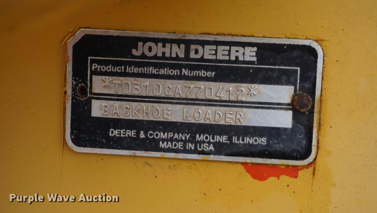 image for item DB0461 1990 John Deere 310C backhoe