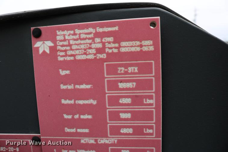 image for item DB6576 Teledyne Z2-3TX forklift