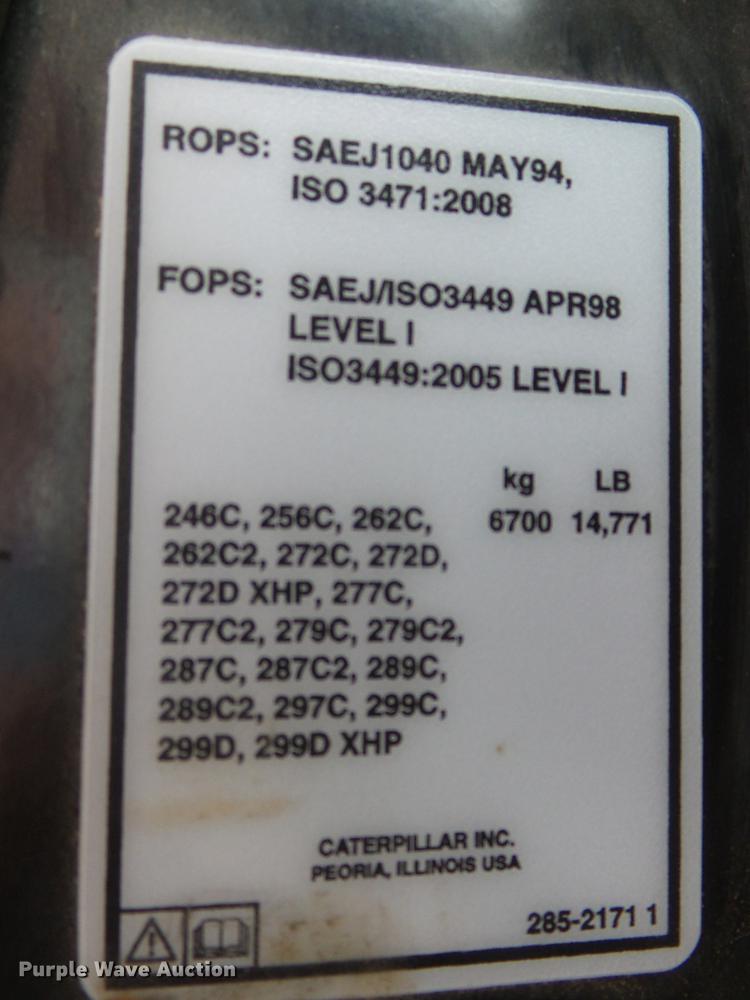 image for item DB7281 2013 Caterpillar 279C2 skid steer