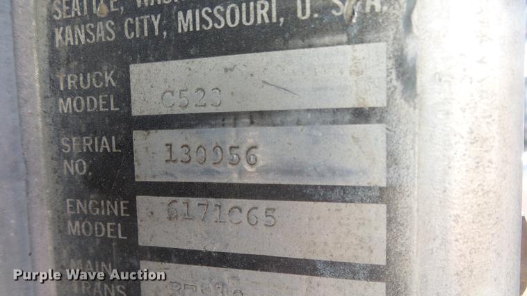 image for item DC0654 1973 Kenworth C523 truck chassis