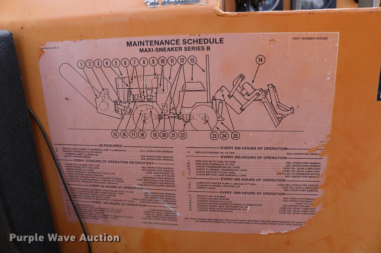 image for item DC3543 1989 Case Maxi-Sneaker B cable plow