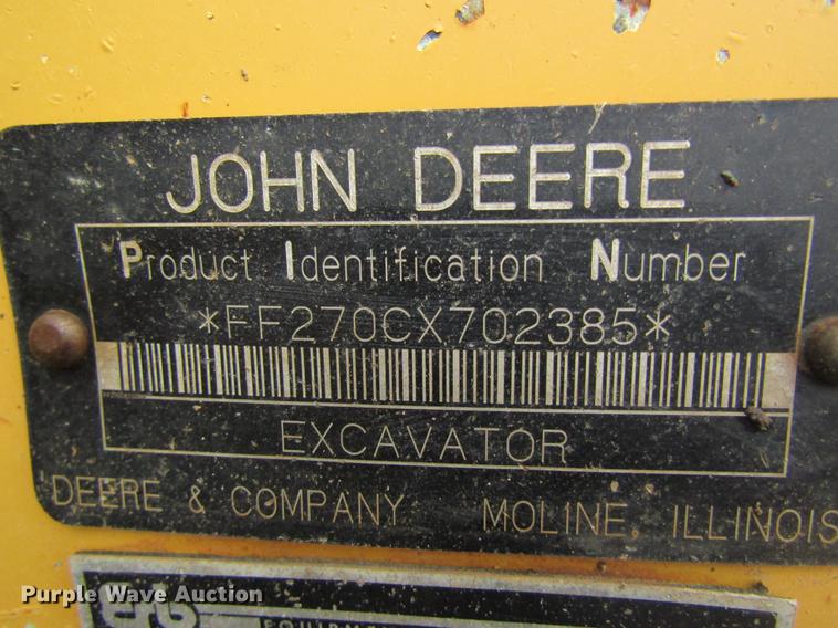 image for item DC4473 2005 John Deere 270 excavator