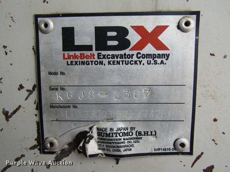 image for item DC7947 2008 Link Belt 330 LX excavator