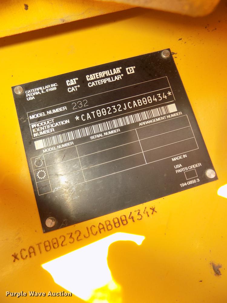image for item DD2875 2003 Caterpillar 232 skid steer