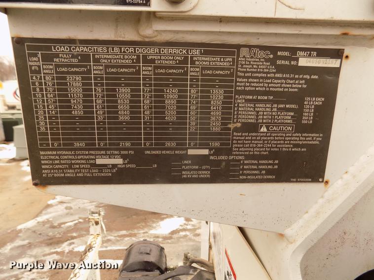 image for item DD2891 2006 International 7300 digger derrick truck