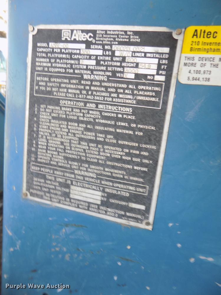 image for item DD2893 2003 International 7400 bucket truck