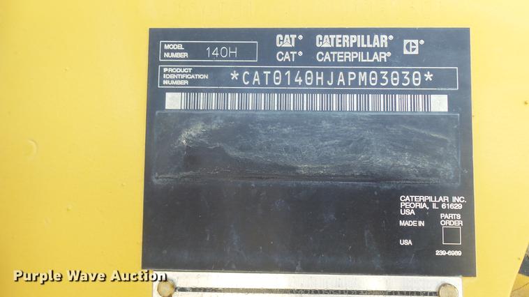 image for item DP9575 2006 Caterpillar 140H motor grader