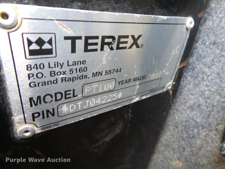 image for item DV9551 2010 Terex PT-100 skid steer