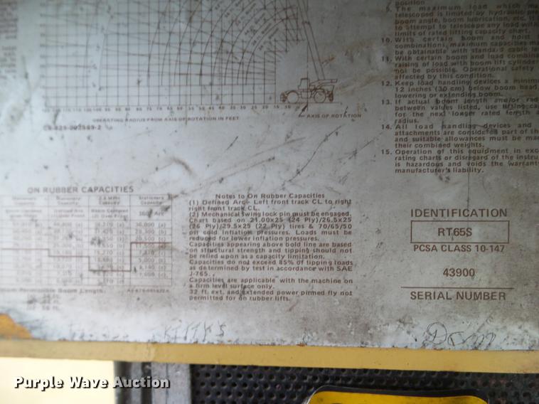 image for item DZ9250 1979 Grove RT65S crane