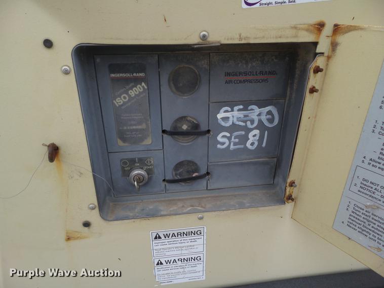 image for item DZ9254 2001 Ingersoll Rand PL185WJD air compressor