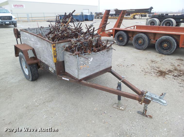 image for item DZ9261 Shop built utility trailer with concrete form stakes