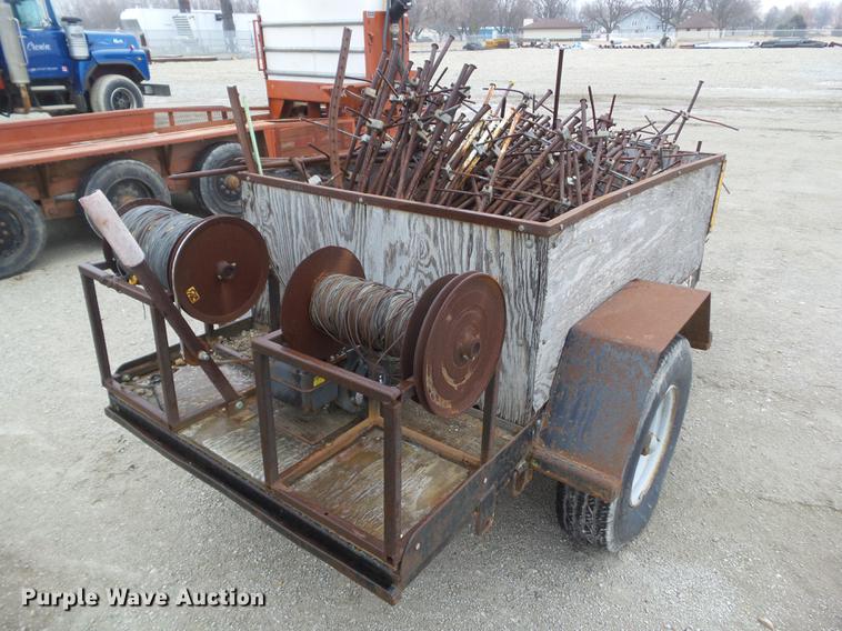 image for item DZ9261 Shop built utility trailer with concrete form stakes