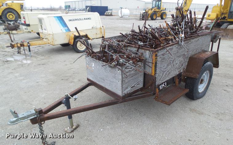 image for item DZ9261 Shop built utility trailer with concrete form stakes