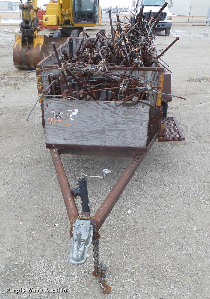 image for item DZ9261 Shop built utility trailer with concrete form stakes