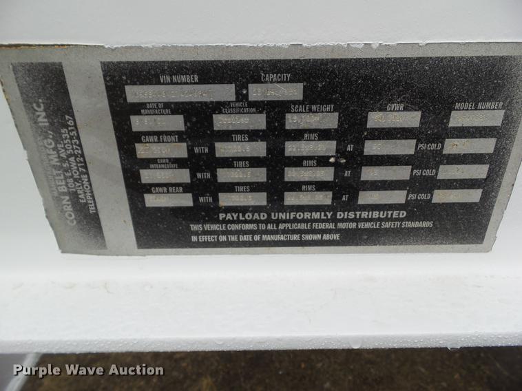 image for item DZ9271 2002 Corn Belt Trail Blazer S-4403 bottom dump trailer