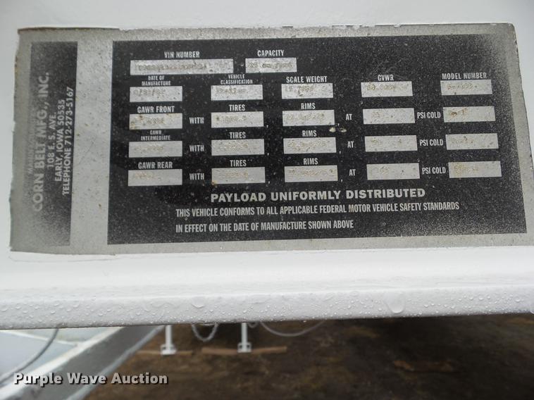 image for item DZ9271 2002 Corn Belt Trail Blazer S-4403 bottom dump trailer