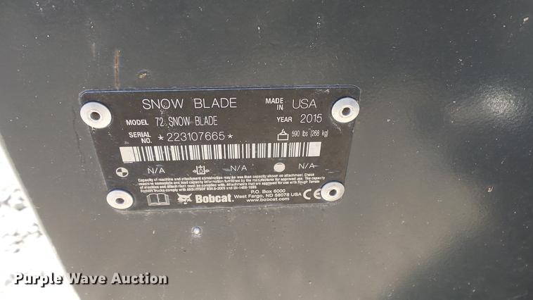 image for item EM9283 Bobcat skid steer snow plow