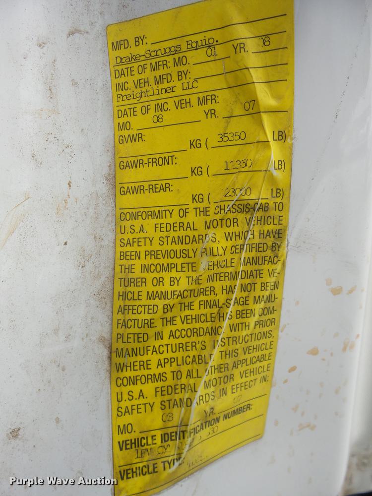 image for item K6289 2008 Freightliner M2 bucket truck