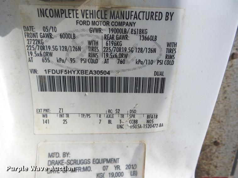 image for item K6290 2011 Ford F550 bucket truck