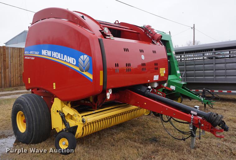 image for item DB0465 2014 New Holland Rollbelt 560 specialty crop round baler