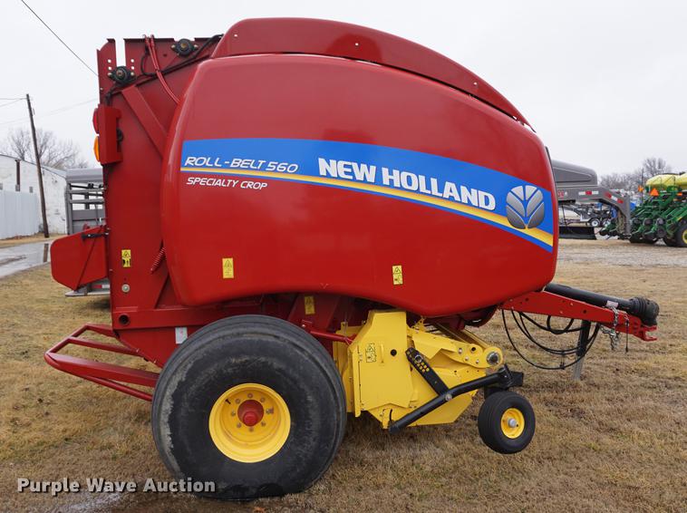 image for item DB0465 2014 New Holland Rollbelt 560 specialty crop round baler