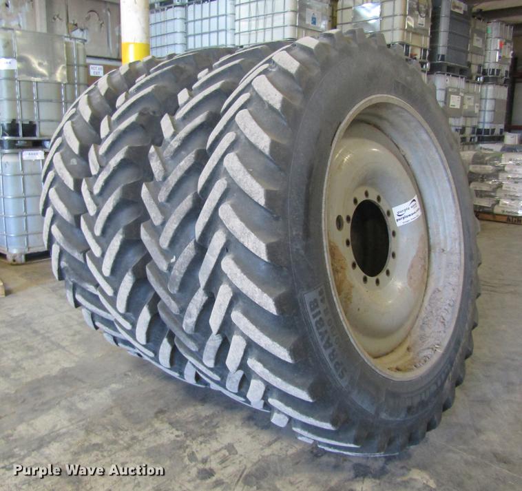 image for item DB5973 (4) Michelin 380/90R46 tires and wheels