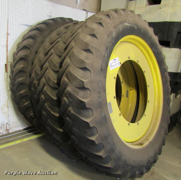 image for item DB5974 (4) Firestone 380/105R50 tires and wheels