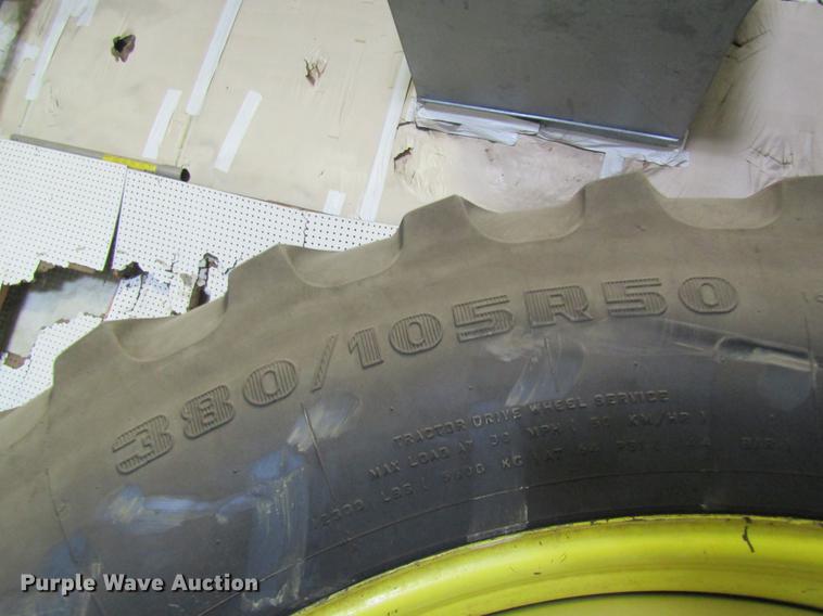 image for item DB5974 (4) Firestone 380/105R50 tires and wheels