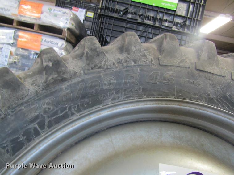 image for item DB5975 (4) Michelin 380/90R46 tires and wheels