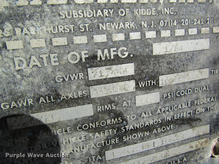 image for item DB5992 1984 Theurer nurse tank tender trailer