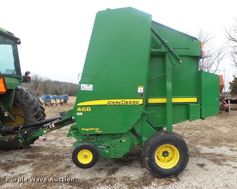 image for item DB7264 2012 John Deere 468 Mega Wide Plus round baler